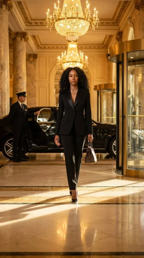 Grand Hotel Entrance - Luxury Arrival
