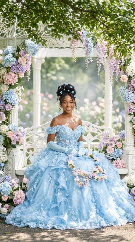 Secret Garden Gazebo - Romantic Ball Gown Portrait