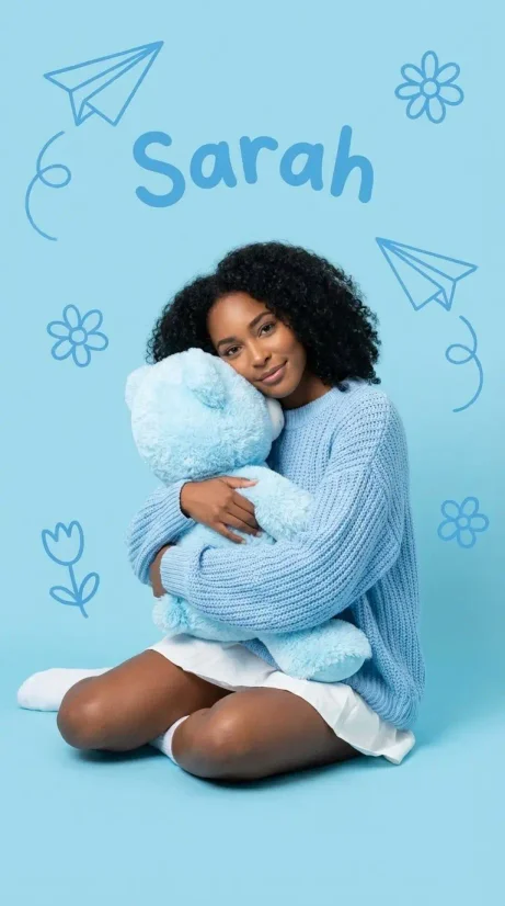K-pop Photocard Style - Cozy Sweater Portrait