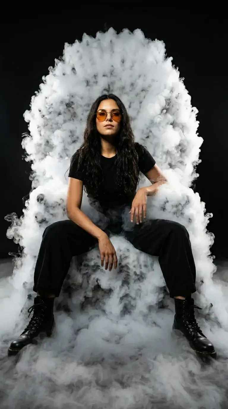 Gemini image prompt result — Smoke Throne Portrait