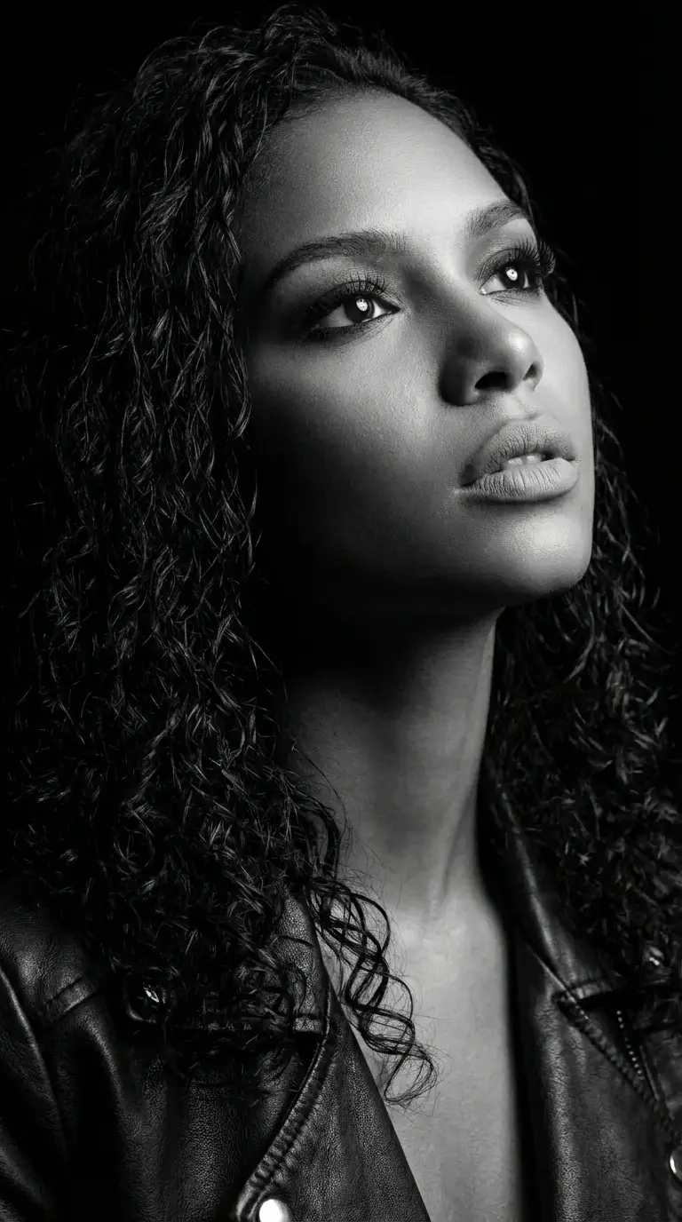 Dramatic Black & White Portrait