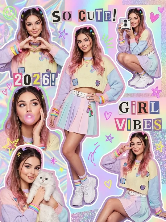 Y2K Scrapbook Poster Collage