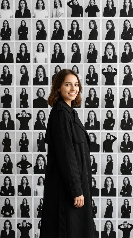Gallery Wall Trench Coat Portrait - Fashion Editorial