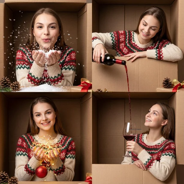 Christmas Box Challenge Collage